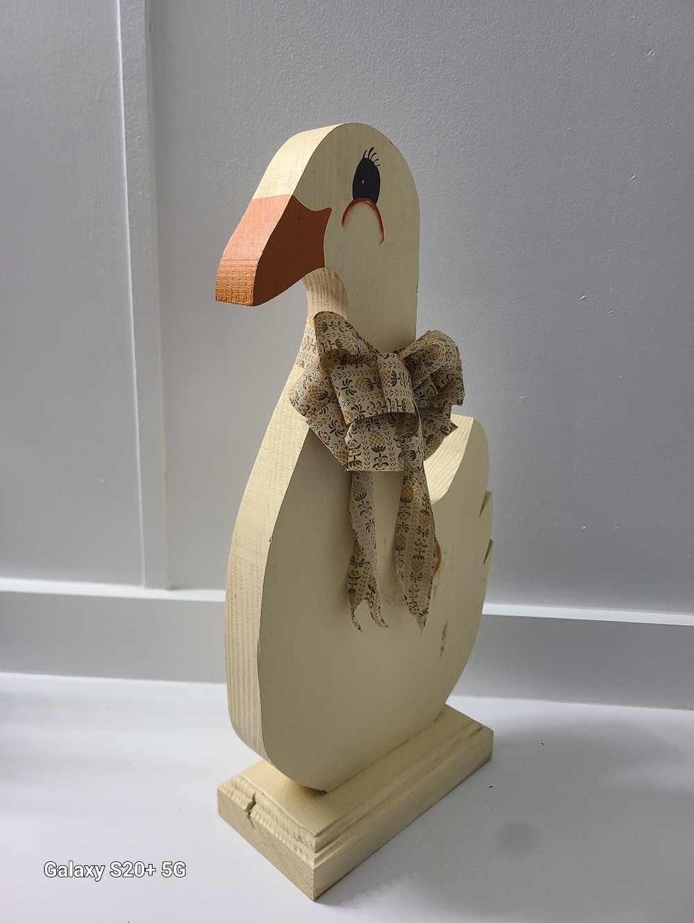 Vintage Hand Made Wooden Country Goose Painted 19” Tall Decor Cottage Core - Picture 8 of 13